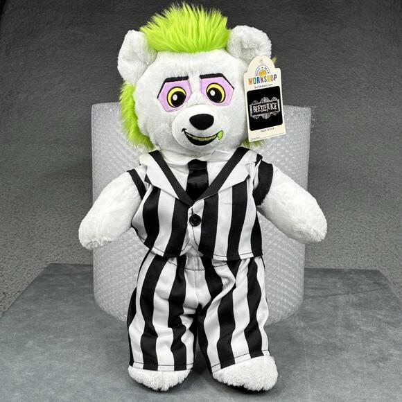 Build-A-Bear Workshop Plush Beetlejuice Halloween Collectible Toy NWT - Picture 2 of 8